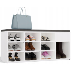 Банкетка-стеллаж для обуви TopEshop Tallin (White) Thumb