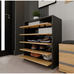 Тумба для обуви TopEshop Alex (Anthracite/Artisan Oak) Thumb