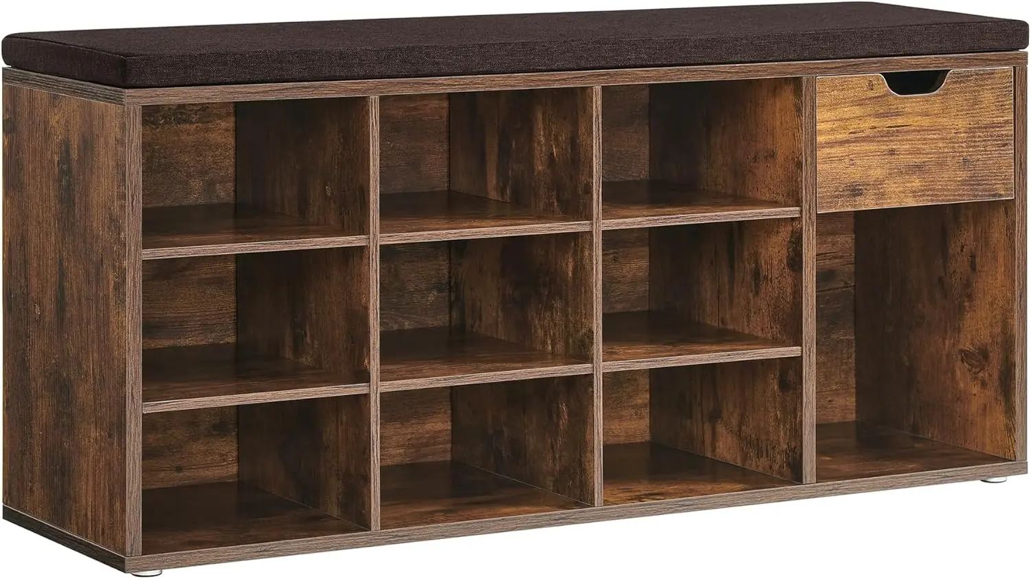 Bancheta-etajera pentru incaltaminte Vasagle LHS024T01 (Rustic Brown/Bronze) - 2