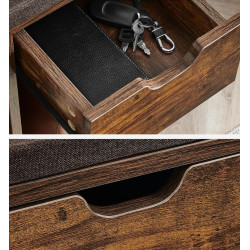 Bancheta-etajera pentru incaltaminte Vasagle LHS024T01 (Rustic Brown/Bronze) Thumb