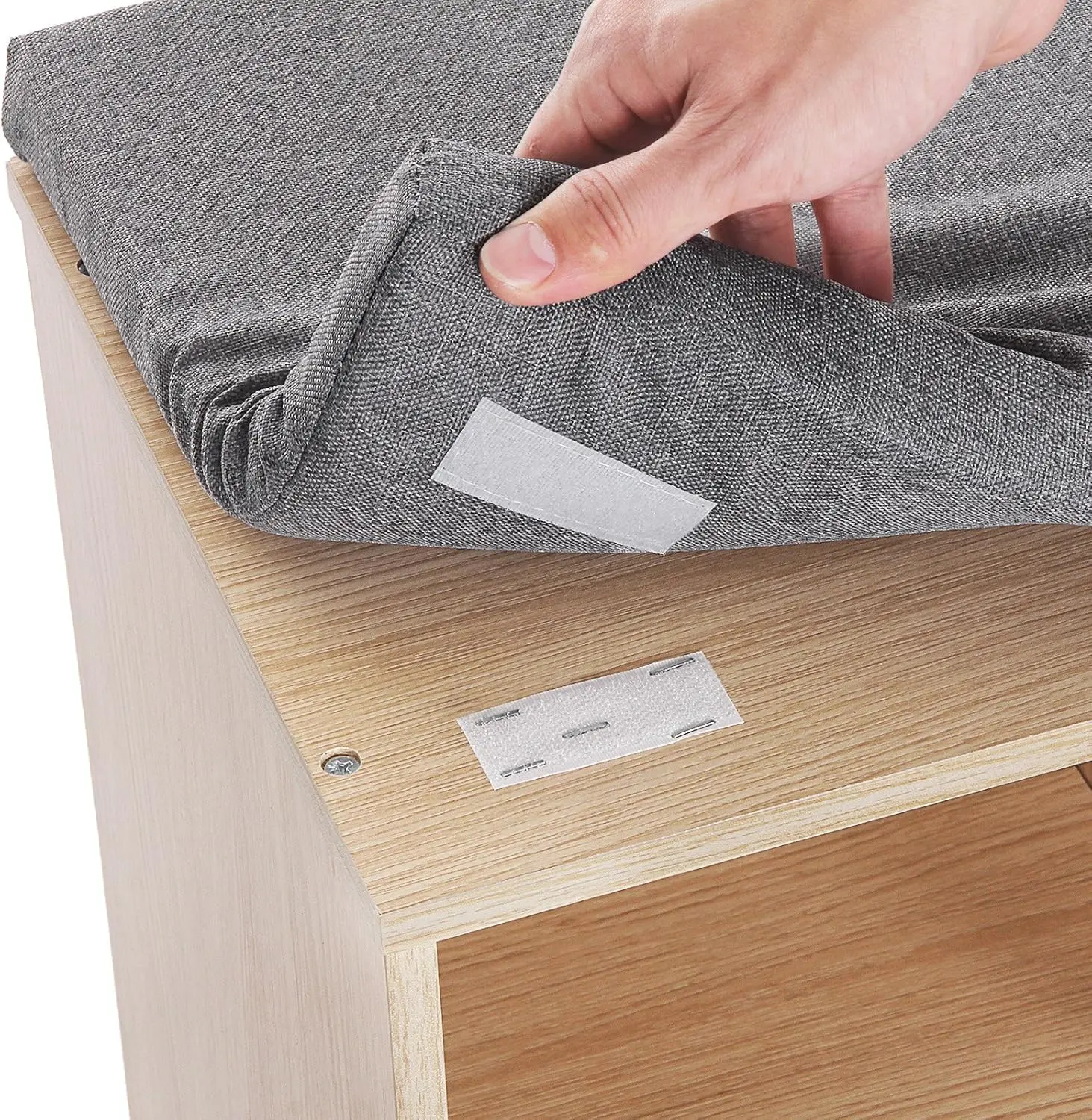 Etajera-bancheta pentru incaltaminte Vasagle LHS10NL (Oak/Grey) - 3