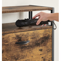 Tumba pentru incaltaminte Vasagle LBS101B01 (Rustic Brown/Black) Thumb