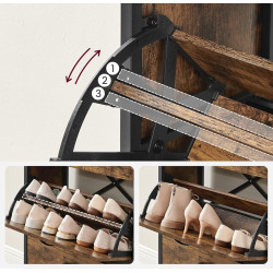 Tumba pentru incaltaminte Vasagle LBS101B01 (Rustic Brown/Black) Thumb