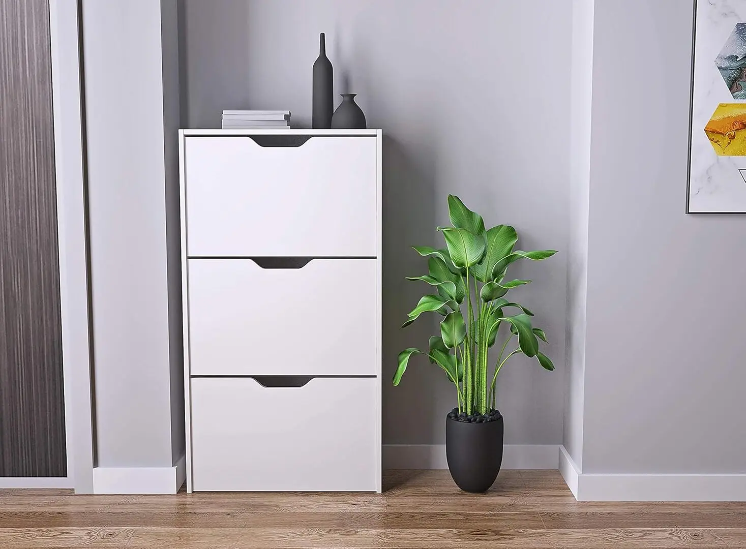 Tumba pentru incaltaminte 5Five 49898 (White)