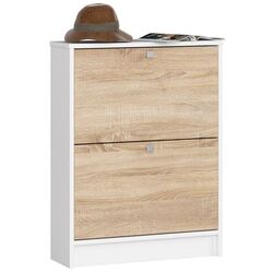 Tumba pentru incaltaminte Akord 2 60x80 (White/Sonoma Oak) Thumb