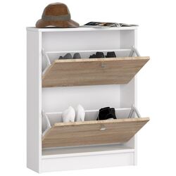 Tumba pentru incaltaminte Akord 2 60x80 (White/Sonoma Oak) Thumb