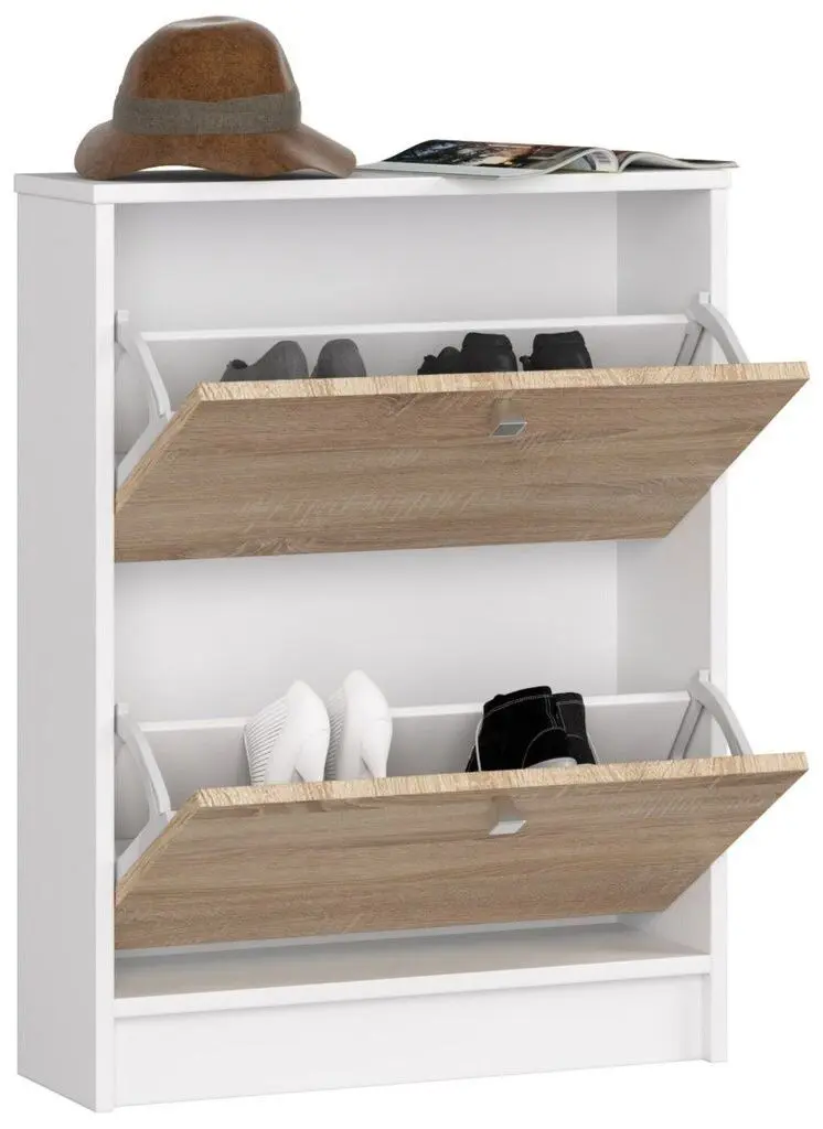 Tumba pentru incaltaminte Akord 2 60x80 (White/Sonoma Oak)