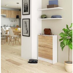 Tumba pentru incaltaminte Akord 2 60x80 (White/Sonoma Oak)