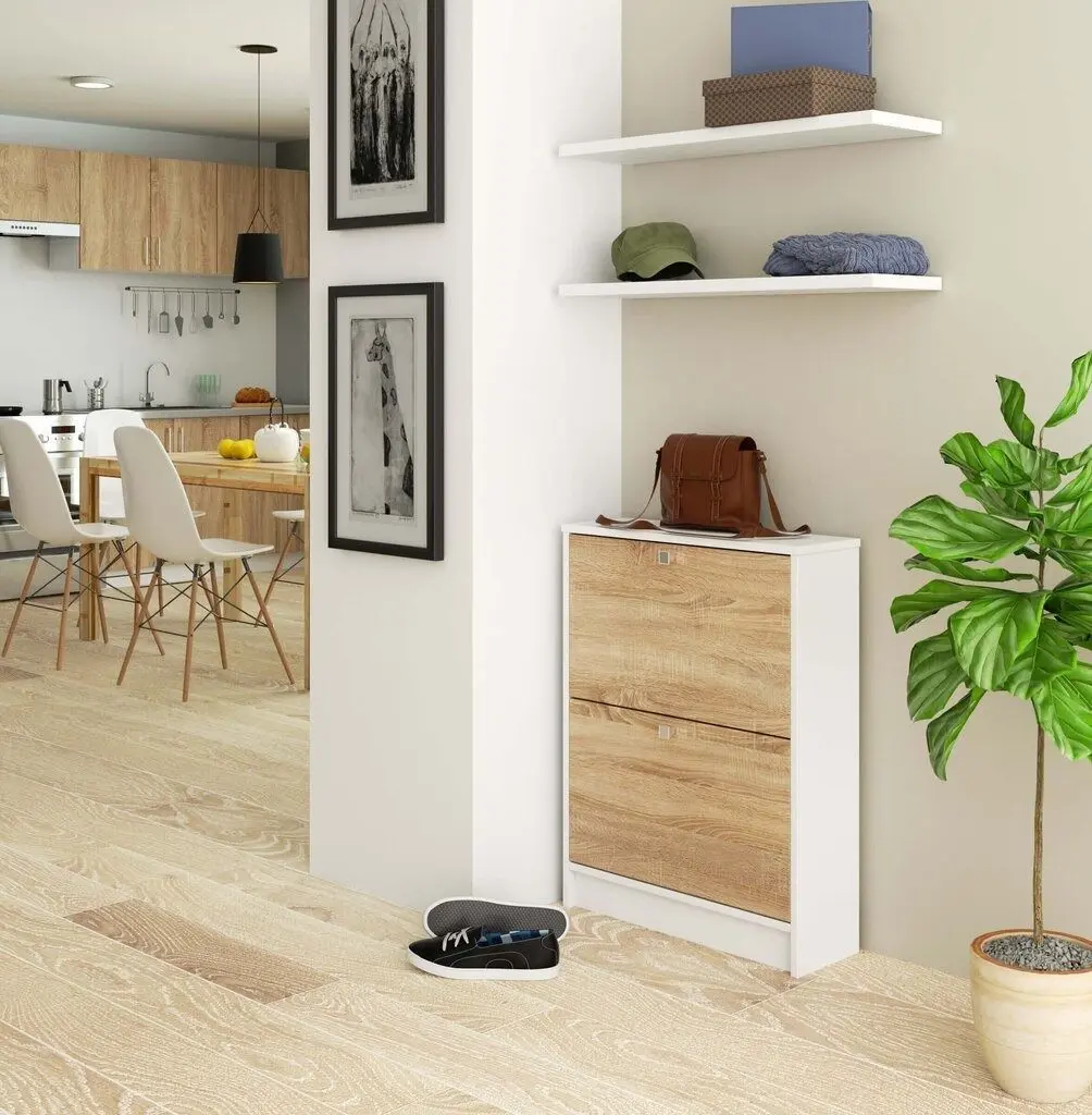 Tumba pentru incaltaminte Akord 2 60x80 (White/Sonoma Oak)