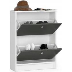 Tumba pentru incaltaminte Akord 2D (White/Graphite Gray) Thumb