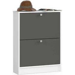 Tumba pentru incaltaminte Akord 2D (White/Graphite Gray)