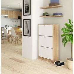 Tumba pentru incaltaminte Akord 3 (Sonoma Oak/White) Thumb