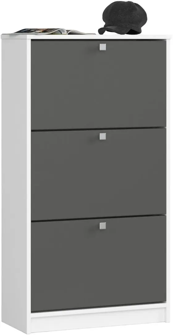 Tumba pentru incaltaminte Akord 3D (White/Graphite Gray)