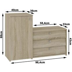 Tumba pentru incaltaminte Akord S16 (Sonoma Oak) Thumb