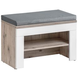 Tumba-bancheta pentru incaltaminte ASM Gustavo DWW GV Typ F+P (Wellington Oak/White Gloss) Thumb