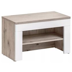Tumba-bancheta pentru incaltaminte ASM Gustavo DWW GV Typ F (Wellington Oak/White Gloss)