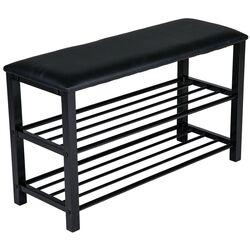 Банкетка-стеллаж для обуви Axentia 136120 (Black) Thumb
