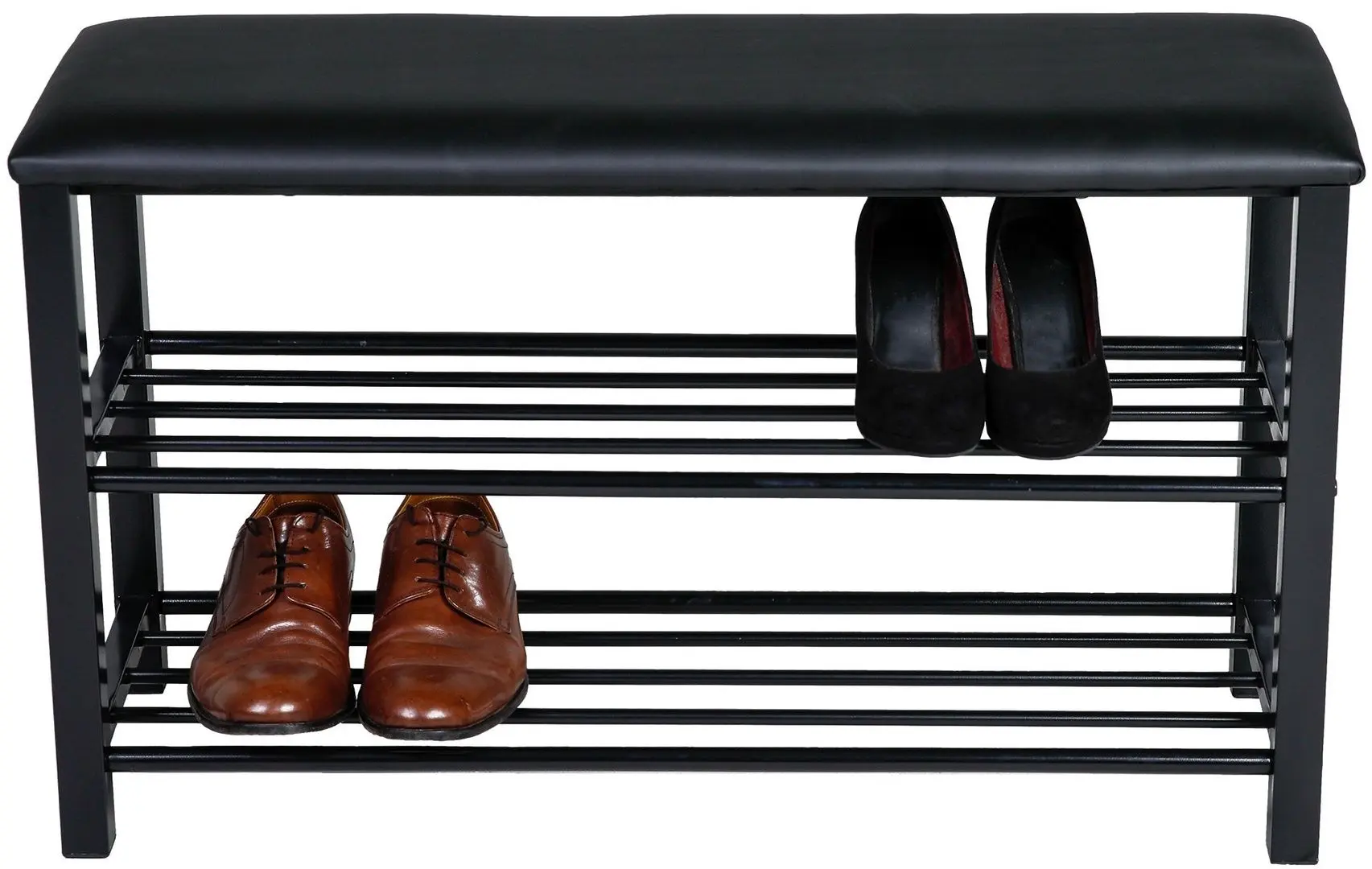 Банкетка-стеллаж для обуви Axentia 136120 (Black)