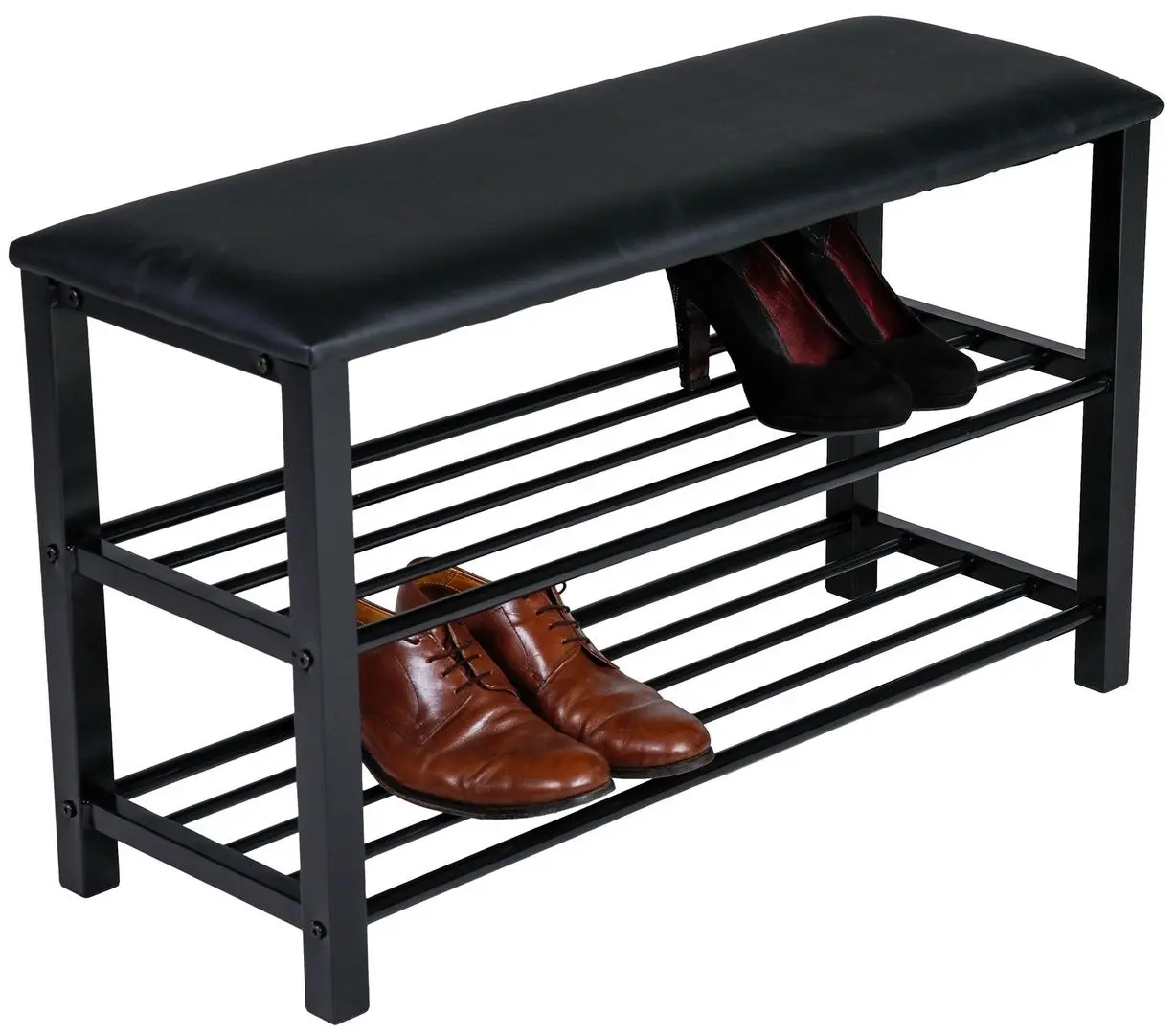 Банкетка-стеллаж для обуви Axentia 136120 (Black)