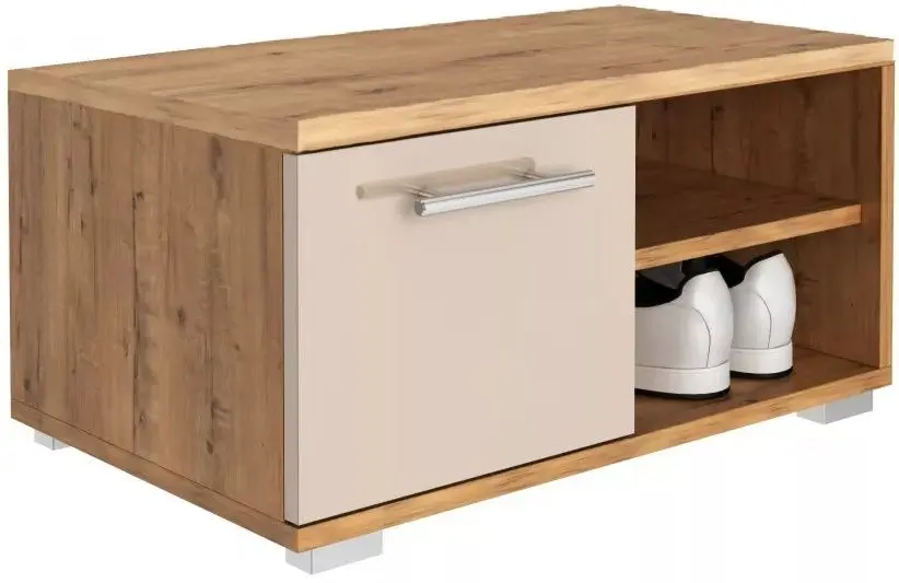 Тумба-банкетка BonMebel Magica San Marino (Бунратти/Бежевый Глянец)