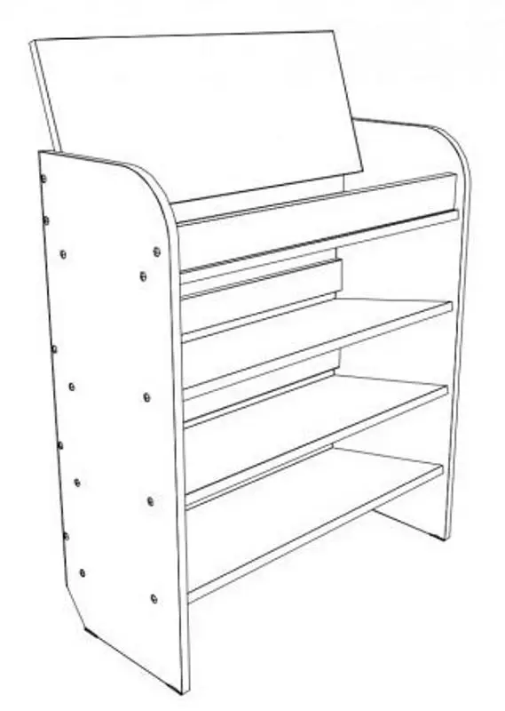 Тумба для обуви BonMebel О-3 (Дуб Молочный) - 3