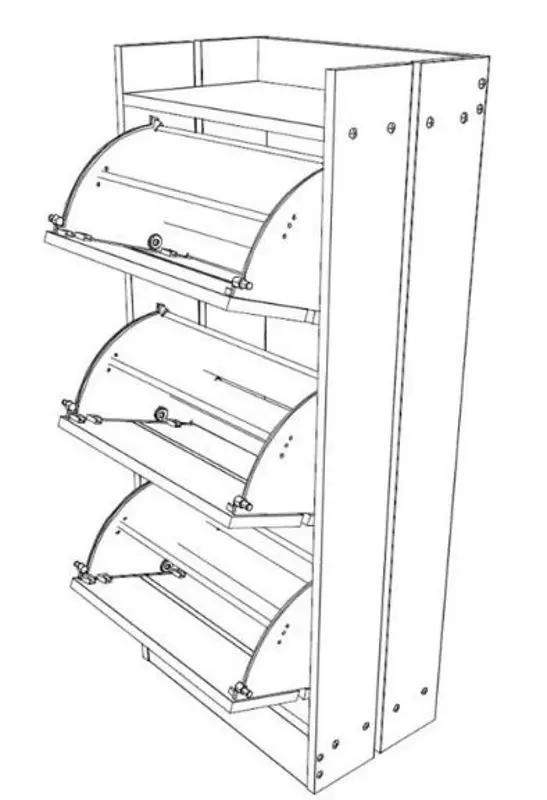 Tumba pentru incaltaminte BonMebel О-4 (Sonoma Oak) - 3
