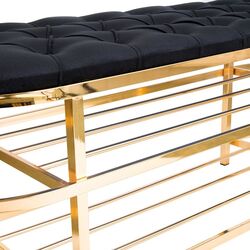 Bancheta-etajera pentru incaltaminte Casa Moora IDRB2 (Black/Golden) Thumb