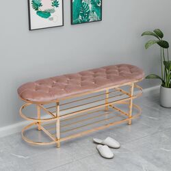 Банкетка-стеллаж для обуви Casa Moora IDRB9 (Beige/Golden)