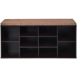 Банкетка-стеллаж для обуви Costway HW63680BN (Brown) Thumb