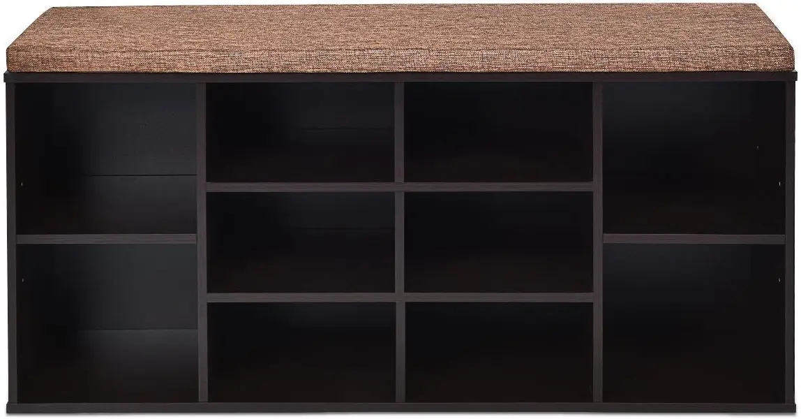 Банкетка-стеллаж для обуви Costway HW63680BN (Brown) - 6