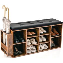 Bancheta-etajera pentru incaltaminte JV10876CF (Rustic Brown) Thumb