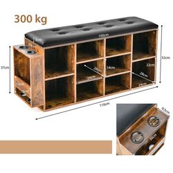 Bancheta-etajera pentru incaltaminte JV10876CF (Rustic Brown) Thumb