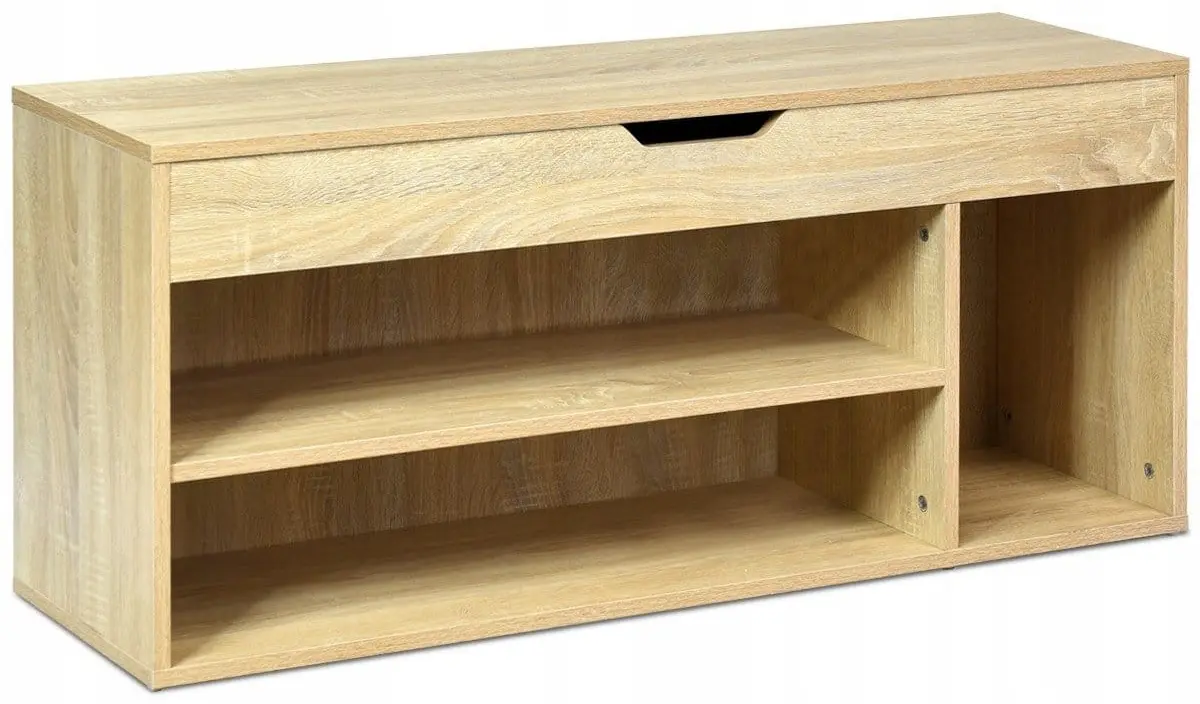Bancheta-etajera pentru incaltaminte Costway JV11726NA (Sonoma Oak)