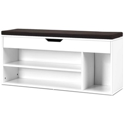 Bancheta-etajera pentru incaltaminte Costway JV11726WH (White) Thumb