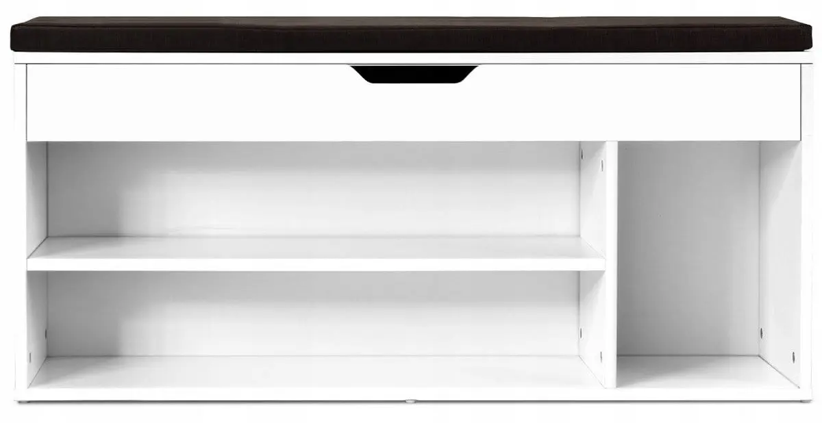 Bancheta-etajera pentru incaltaminte Costway JV11726WH (White)