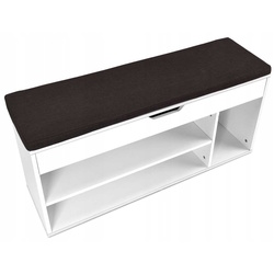 Bancheta-etajera pentru incaltaminte Costway JV11726WH (White) Thumb