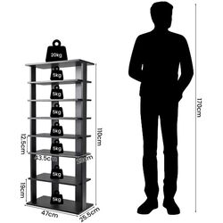 Etajera pentru incaltaminte Costway JZ10125DK (Black) Thumb
