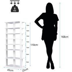 Etajera pentru incaltaminte Costway JZ10125WH (White) Thumb