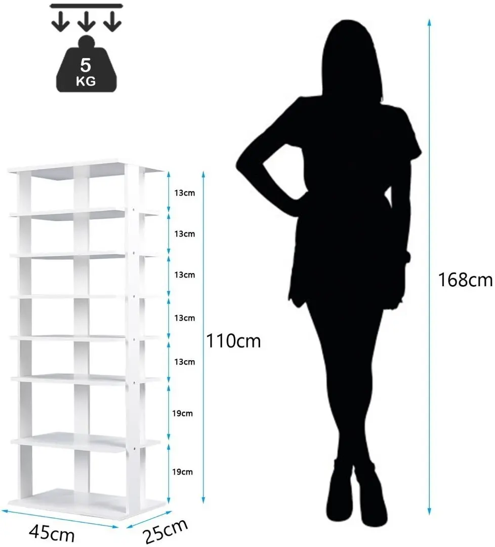 Etajera pentru incaltaminte Costway JZ10125WH (White)