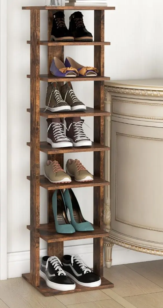 Стеллаж для обуви Costway JZ10140CF (Rustic Brown)