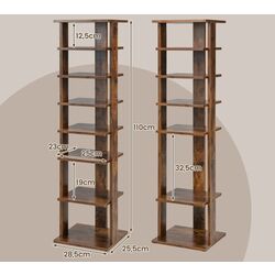 Стеллаж для обуви Costway JZ10140CF (Rustic Brown) Thumb