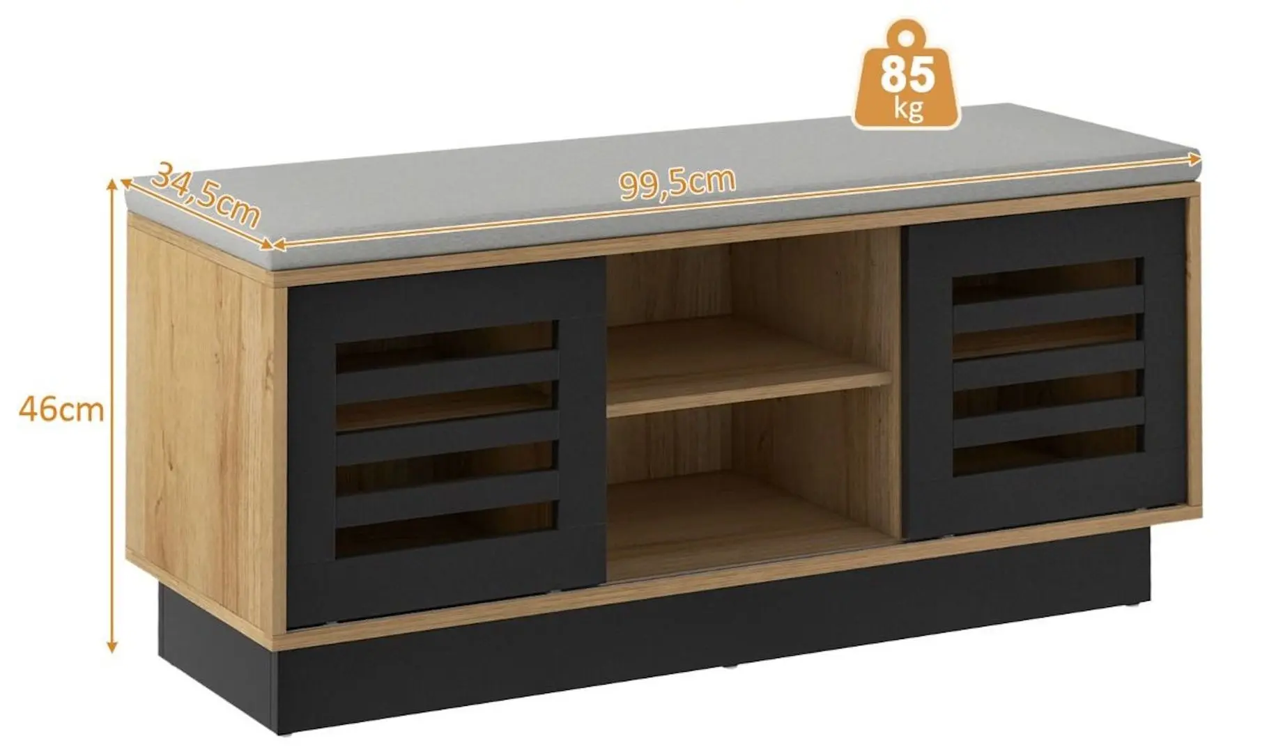 Tumba-bancheta pentru incaltaminte Costway JV10885CF (Natural)