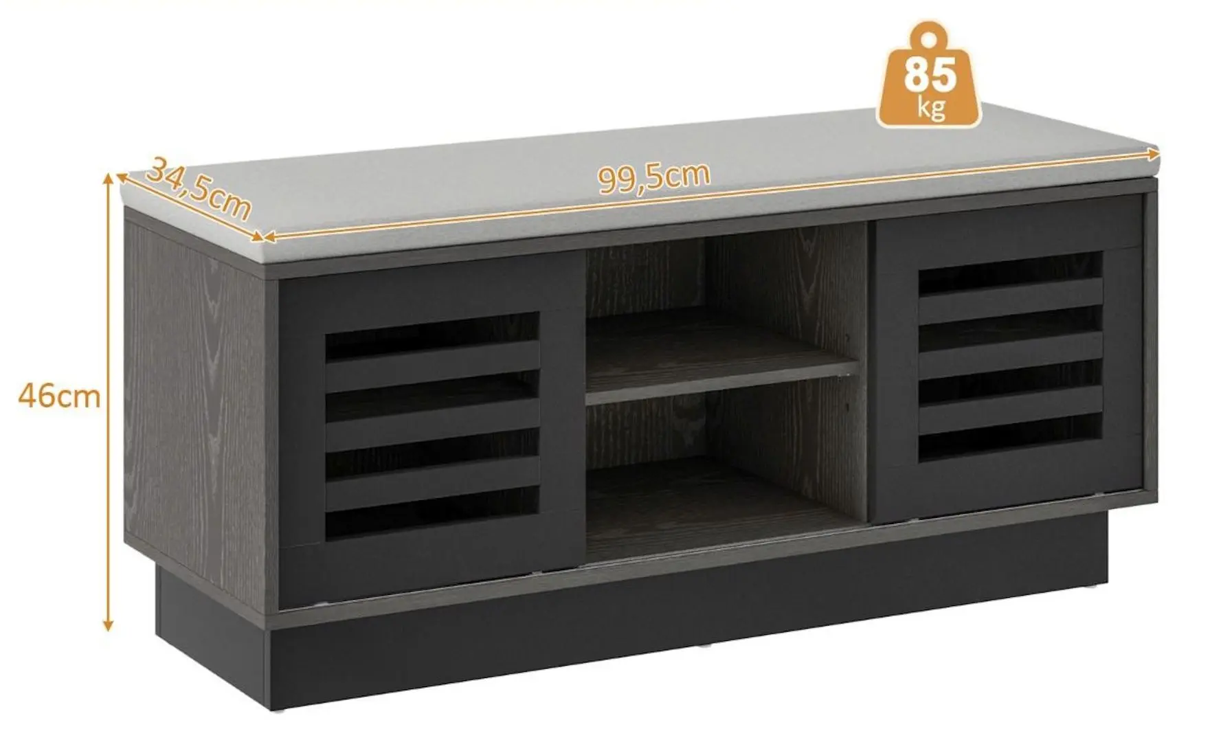 Tumba-bancheta pentru incaltaminte Costway JV10885GR (Grey)