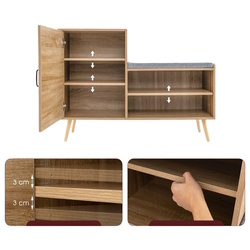 Tumba pentru incaltaminte Costway JV11358OA (Natural/Grey) Thumb