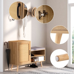 Tumba pentru incaltaminte Costway JV11358OA (Natural/Grey) Thumb