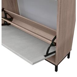 Tumba pentru incaltaminte DP 2S 80x110 (White/Wood) Thumb