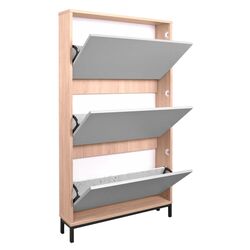 Tumba pentru incaltaminte DP 3S 80x144 (White/Wood) Thumb