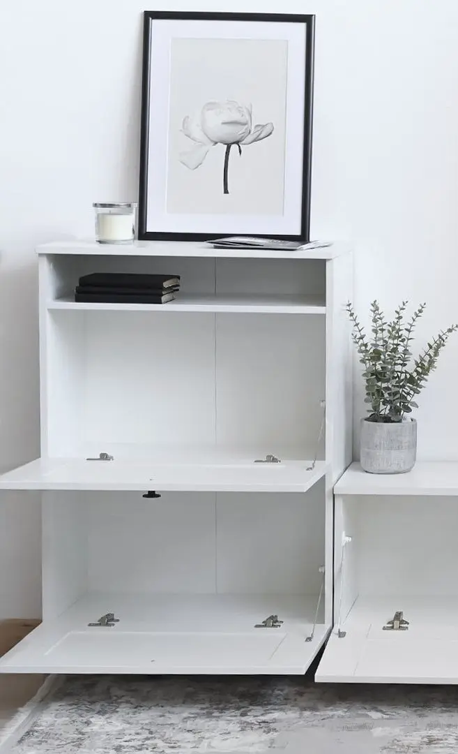 Тумба для обуви Fabrik Home Mezzo 2Д (Белый Ясень)