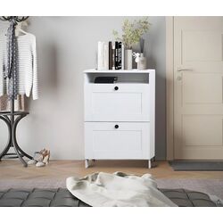 Тумба для обуви Fabrik Home Mezzo 2Д (Белый Ясень)