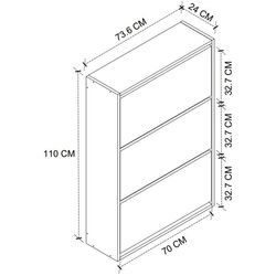Tumba pentru incaltaminte Bofigo 3D (Anthracite/Pine) Thumb